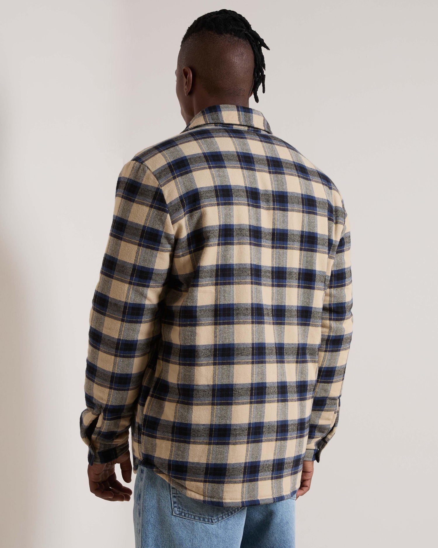 Old Khaki Men's Teddy Check Shacket Stone