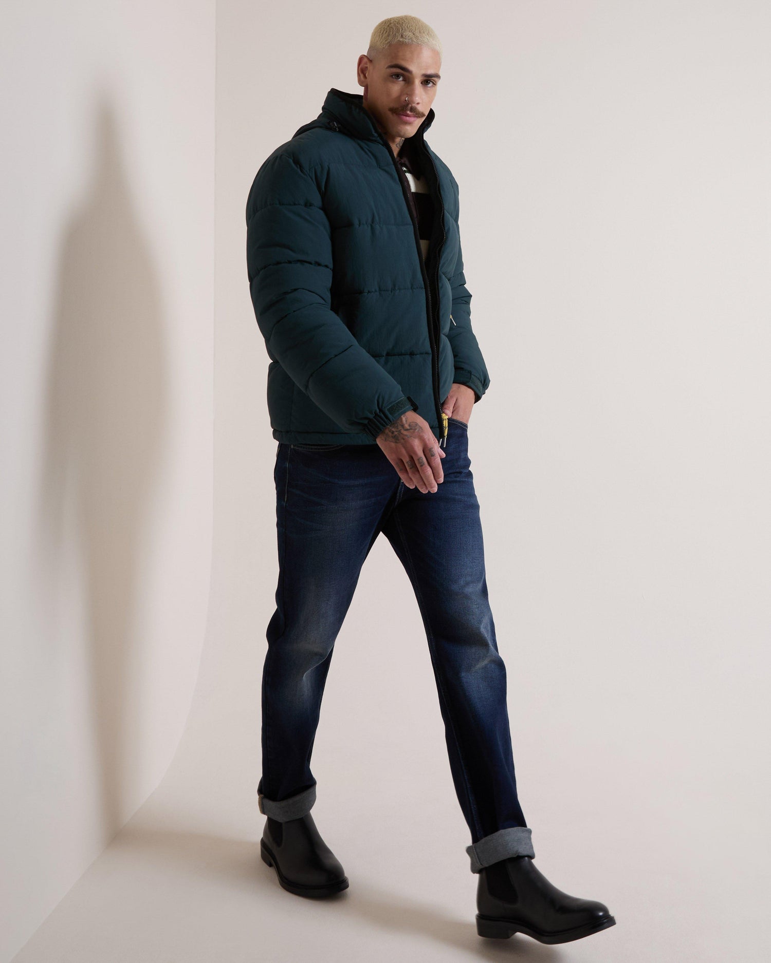 Old Khaki Men's Troy Premium Puffer Jacket Dark Green