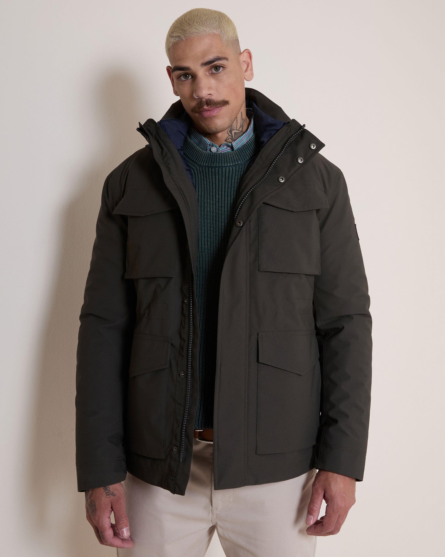 Old Khaki Dash 2:1 Reversible Parka Jacket Men's