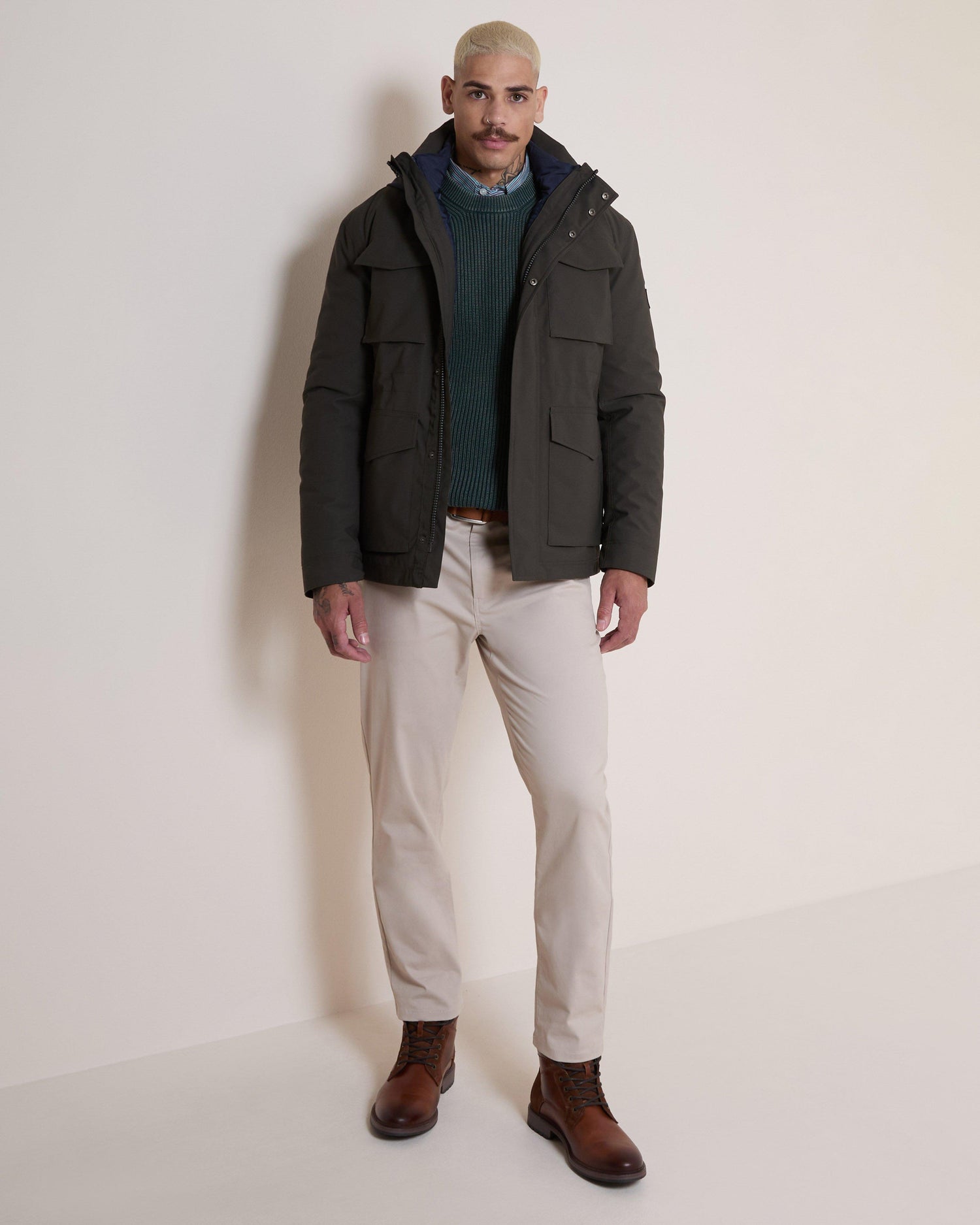 Old Khaki Dash 2:1 Reversible Parka Jacket Men's