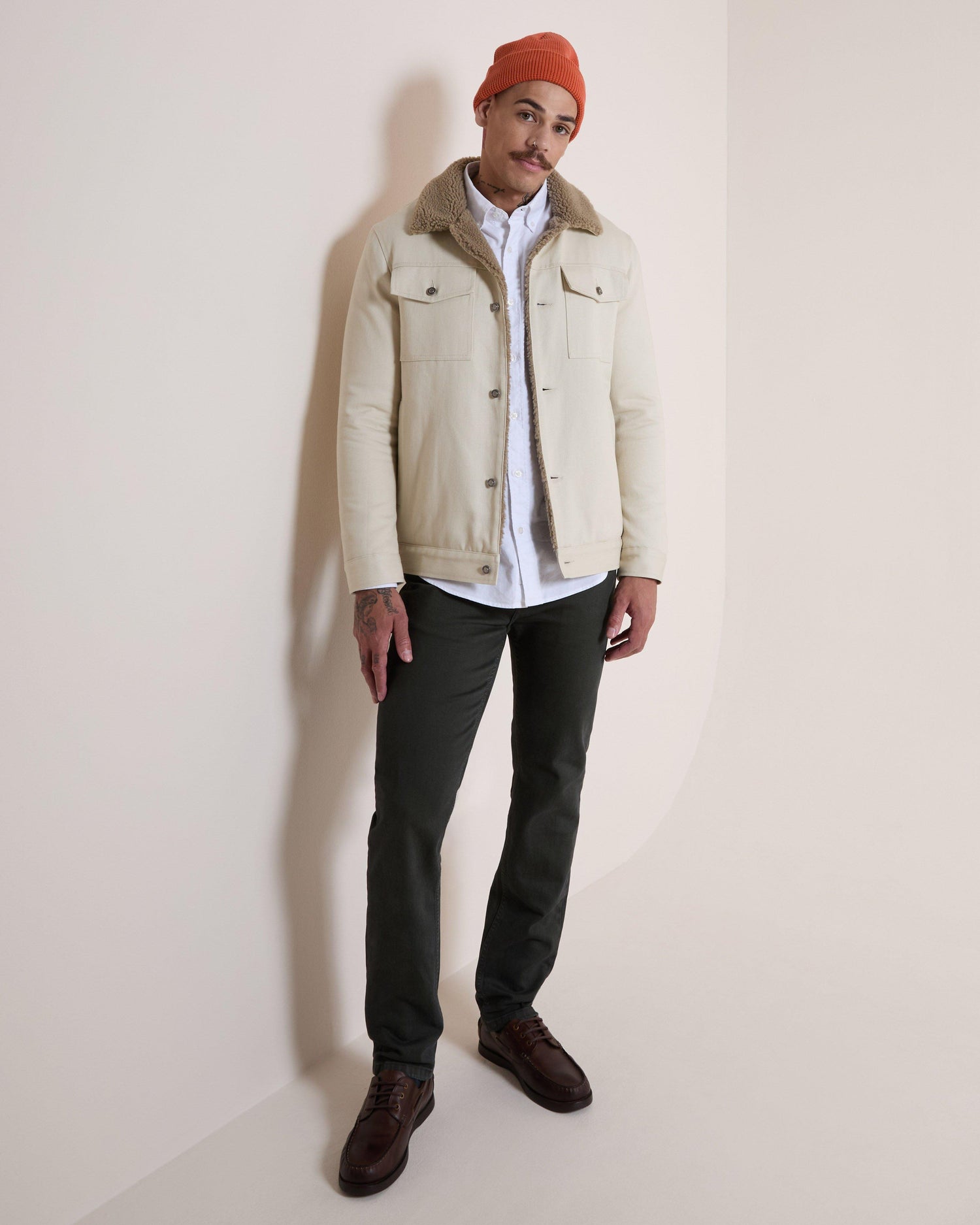 Old Khaki Men's Cyrus Borg Jacket Casual Cotton Stone