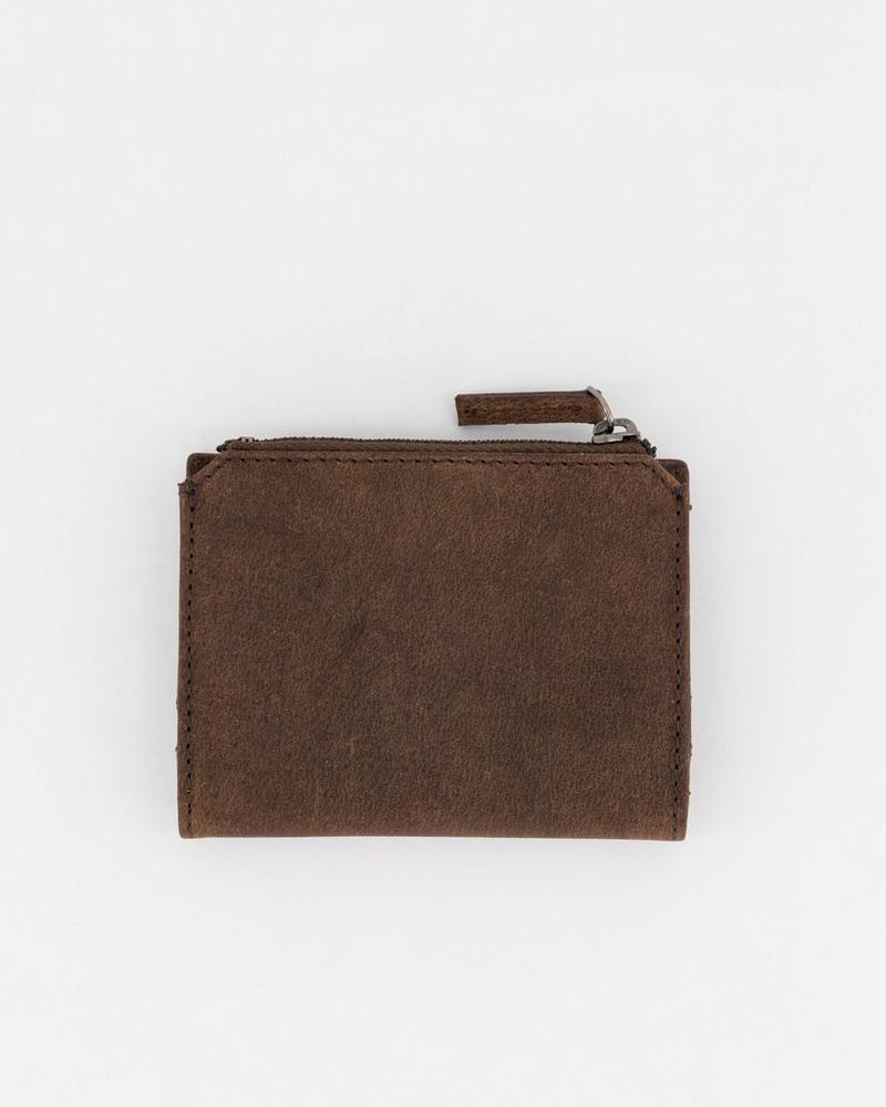 K-Way Elements Benin Men’s Leather Bi-Fold Wallet Brown