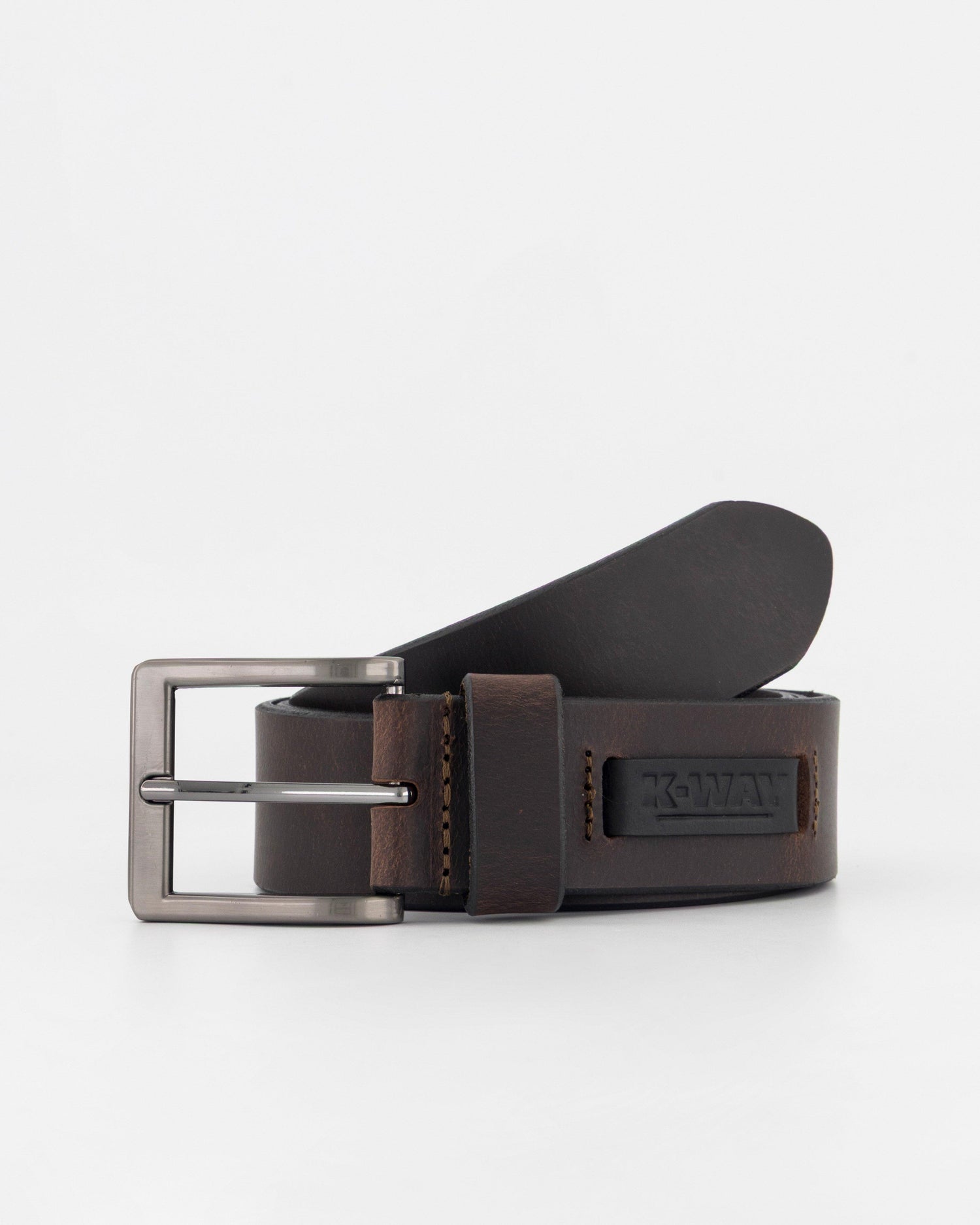K-WAY Elements Men's Ian Leather Belt Brown 40mm