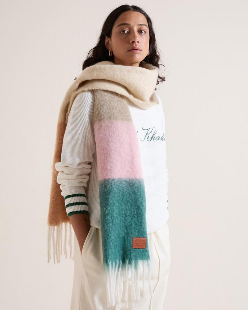Old Khaki Women's Franki Stripe Scarf Pink