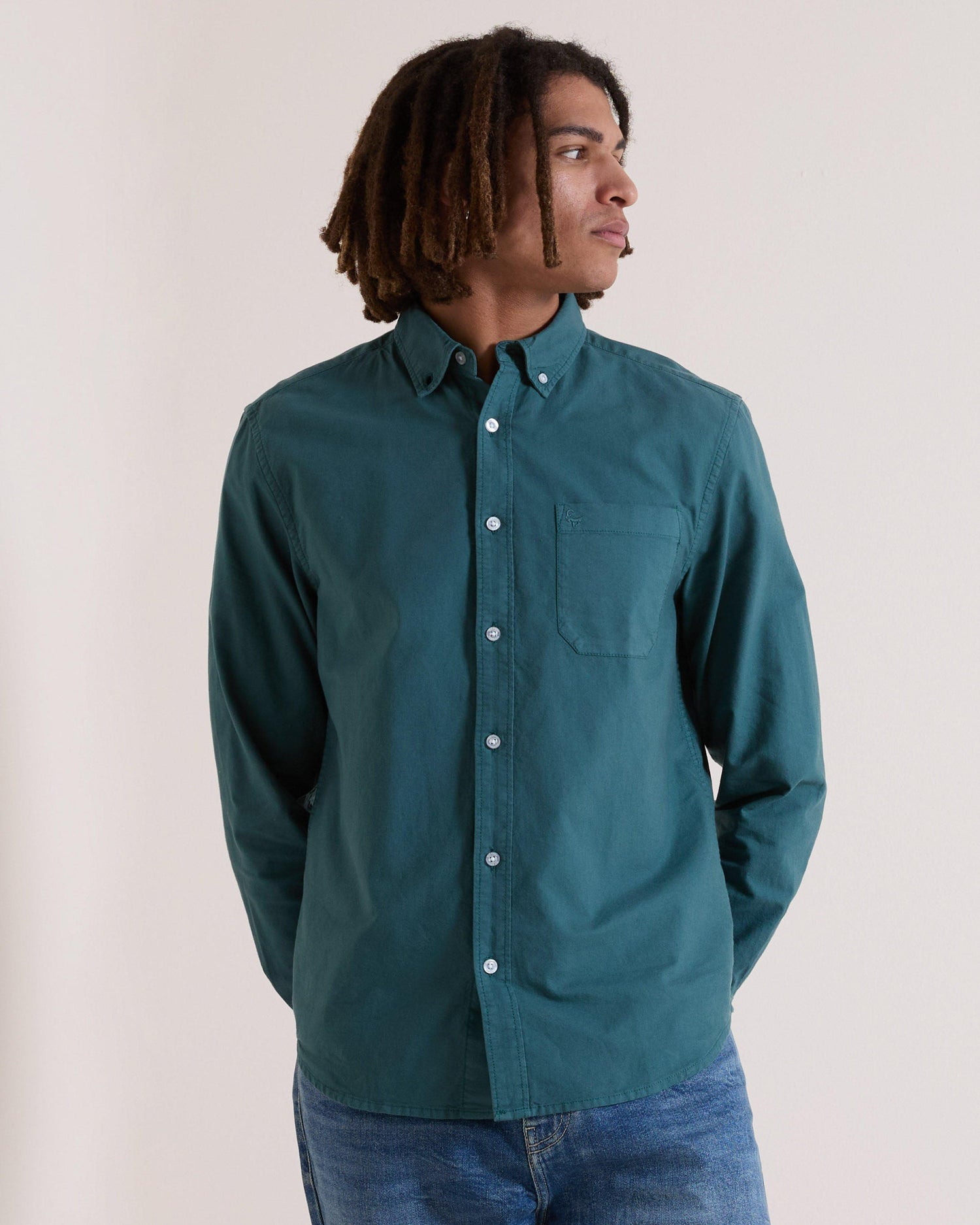 Old Khaki Men's William Washed Oxford Shirt Long Sleeve