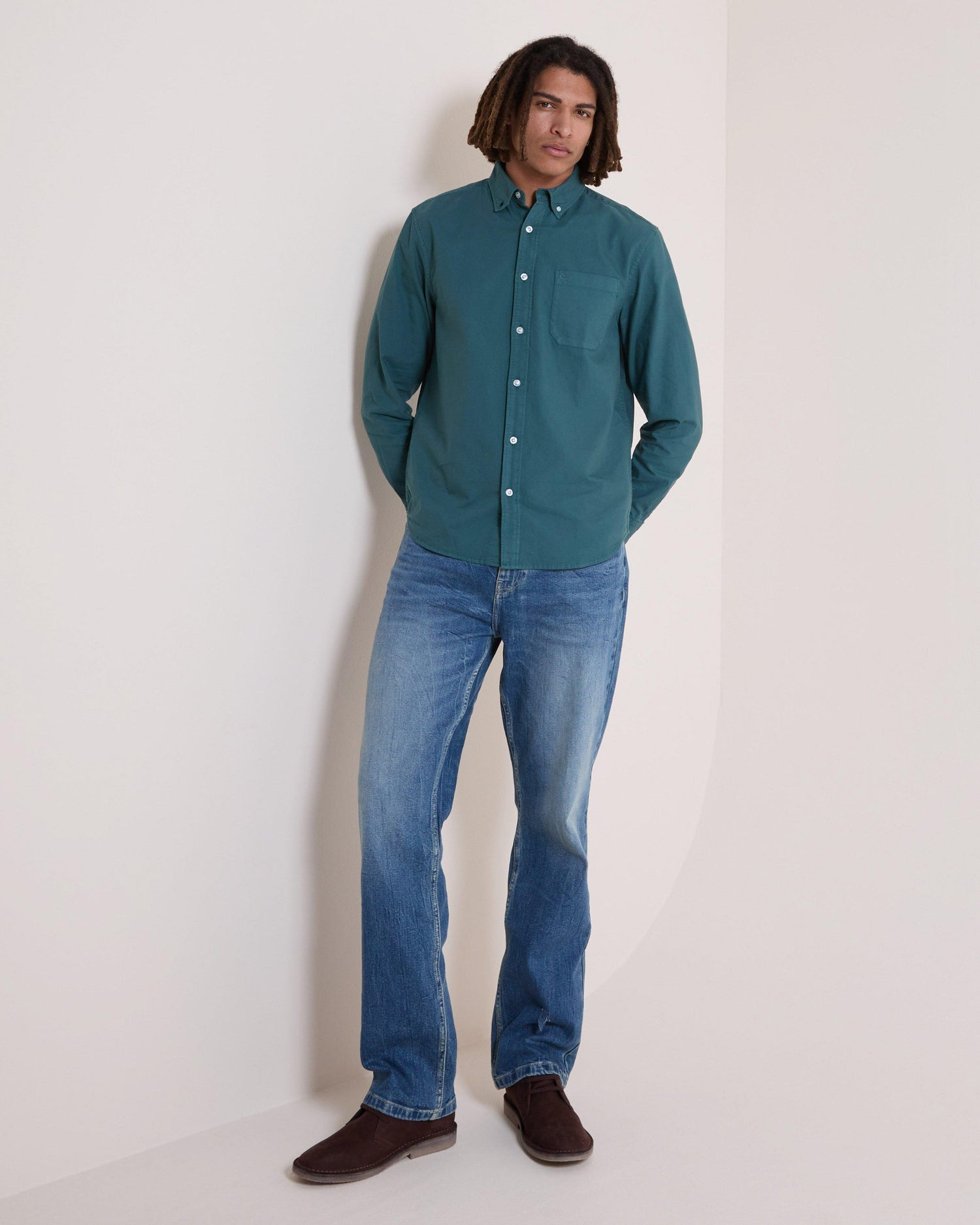Old Khaki Men's William Washed Oxford Shirt Long Sleeve