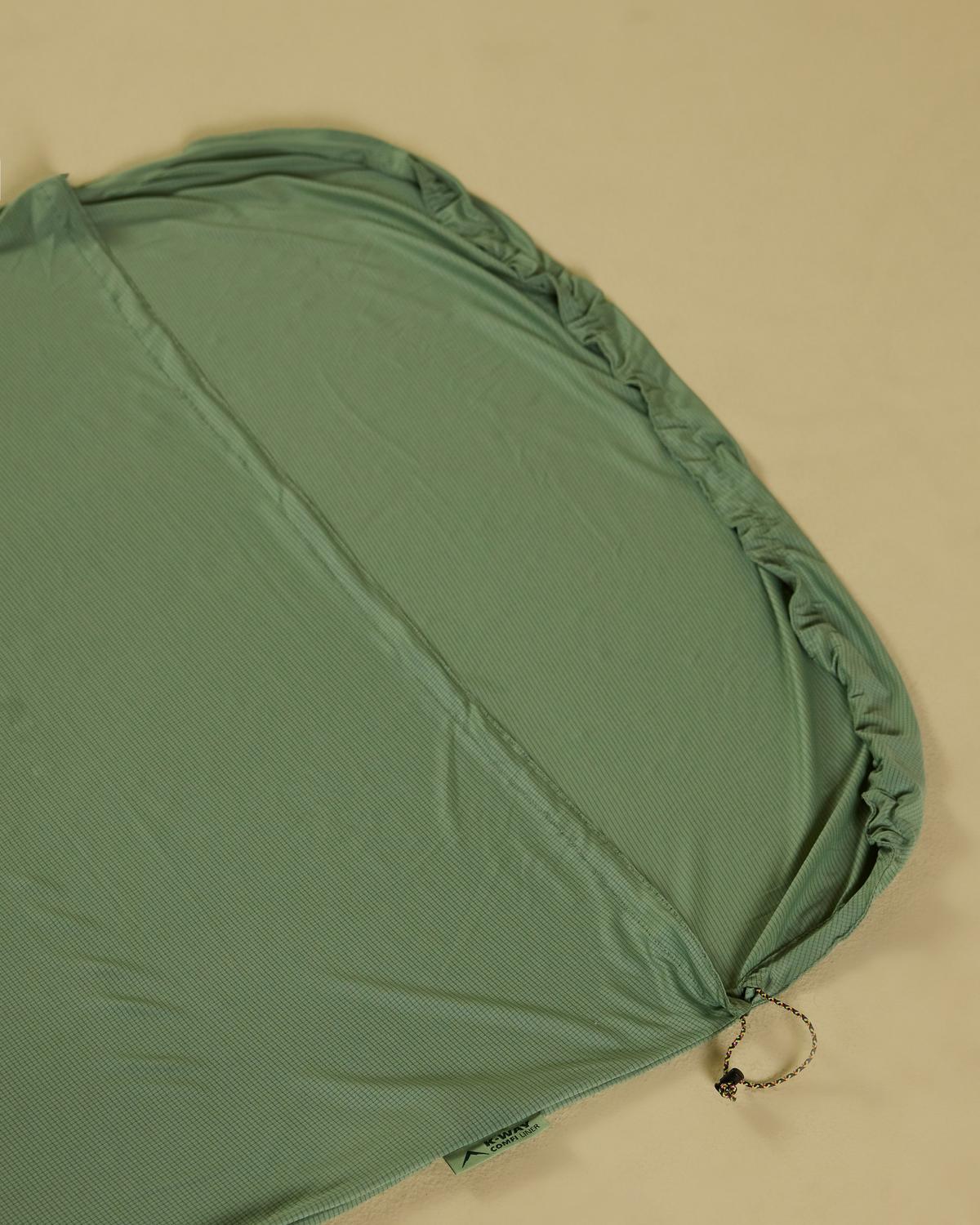 K-WAY Comfi Polyester Sleeping Bag Liner Pale Green