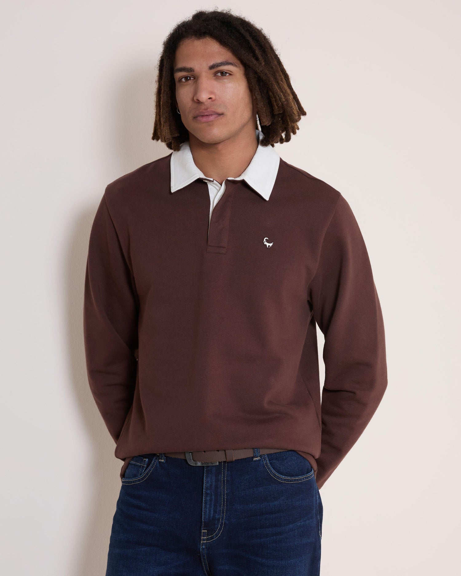 Old Khaki Men's Rodney Rugby Sweat Top 100% Cotton Fleece