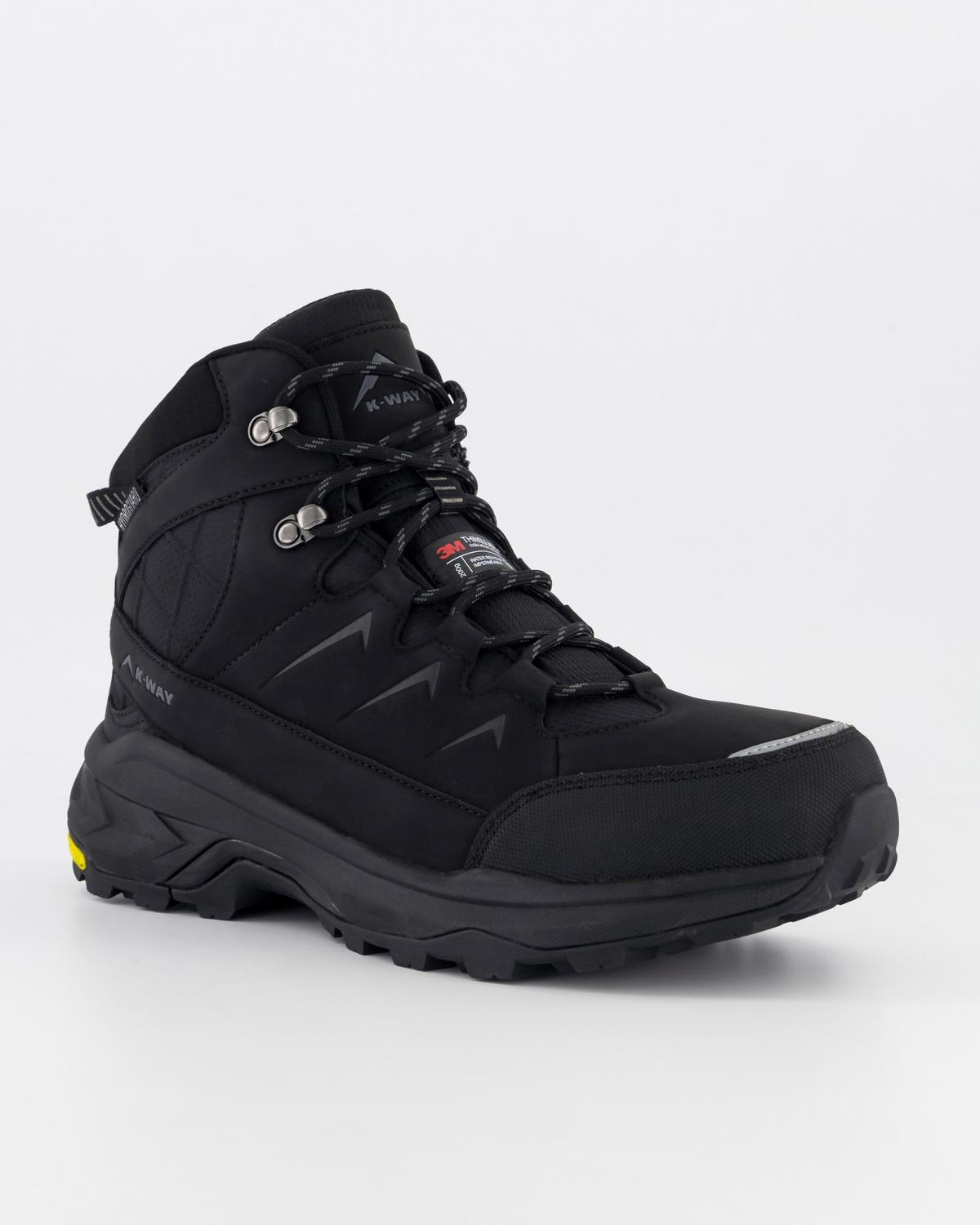 K-Way Men's Outpost Waterproof Hiking Boots Performance Black