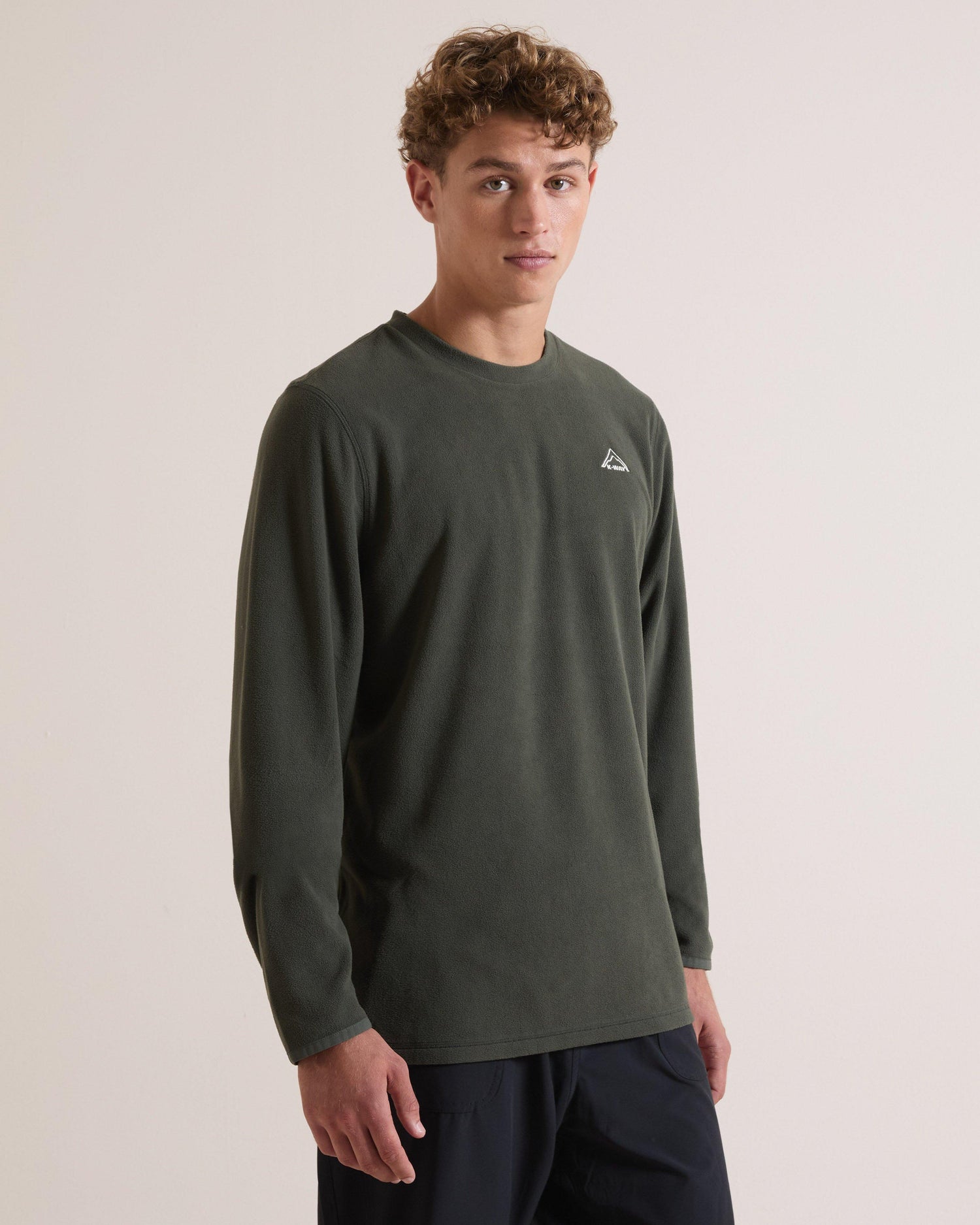 K-Way Men's Tankwa Fleece Top Lightweight Thermal Crew Neck