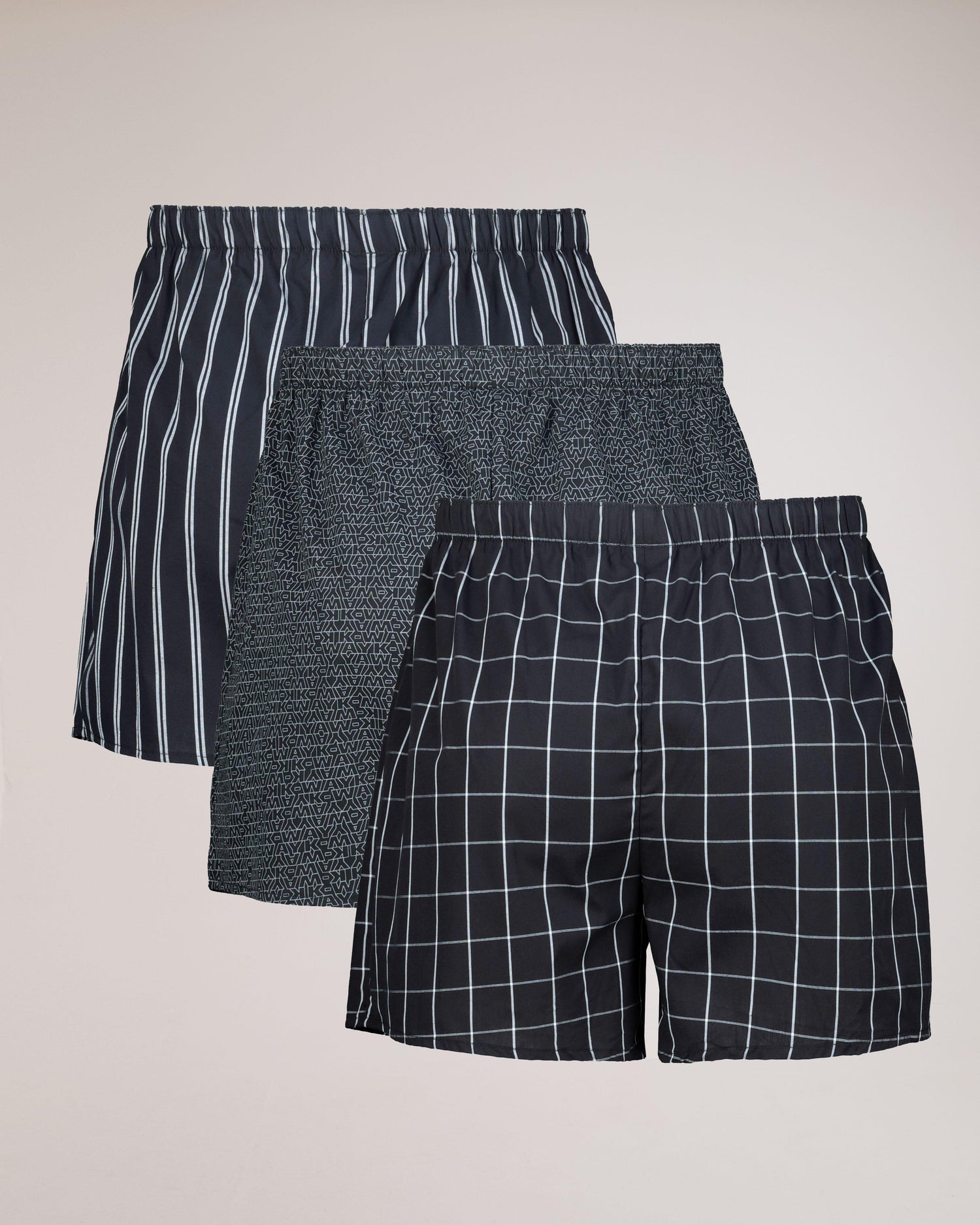 K-Way Elements Men's Boxer 3 Pack Black